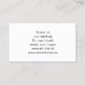 schlichte Visitenkarte 名刺 (裏面)