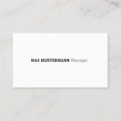 schlichte Visitenkarte 名刺 (正面)