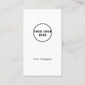 Schlichte Weiß-Schwarz Logo Business- Visitenkarte 名刺 (正面)