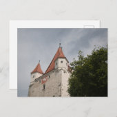 SCHLOSSTURM VON BURG HAAG IN OBERAYERN MIT BAUM ポストカード (正面/裏面)