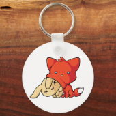SCHLUPキツネ食べのウサギ キーホルダー (正面)