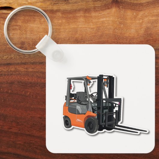Schlüsselanhänger aus Metall mit Gabelstapler キーホルダー (正面)