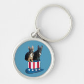 Schlüsselanhänger französische Bulldoggen Hut キーホルダー (正面)
