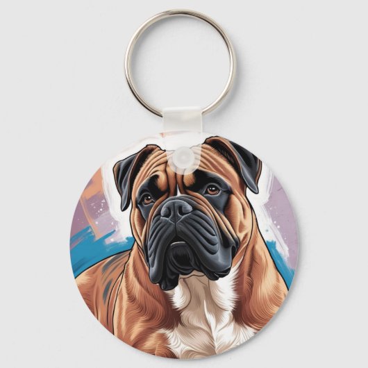 Schlüsselanhänger Hund - Boxer キーホルダー (正面)