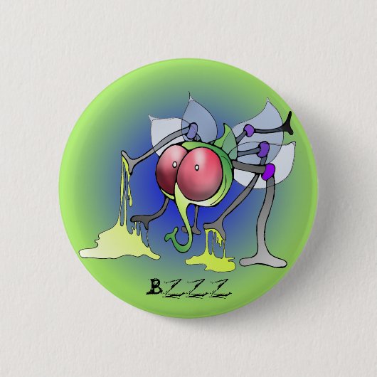 Schmeissfliege, Schmeißfliege, fly, flies, button 缶バッジ (正面)