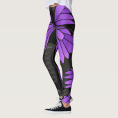 Schmetterling - lila - Tier - Muster Leggings レギンス (左)