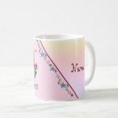 Schmetterling Rosa personalisiert コーヒーマグカップ (正面右)