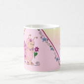 Schmetterling Rosa personalisiert コーヒーマグカップ (中央)