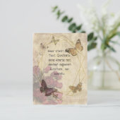 Schmetterling und Blumen # 11 , personalisierbar ポストカード (スタンド正面)