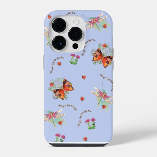 Schmetterling und Glückskäfer iPhoneケース (裏面)