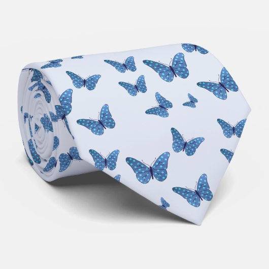 Schmetterlinge Punkte ネクタイ (ロール)