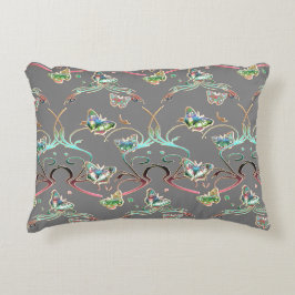 Schmetterlinge Verzierungen Grau  アクセントクッション