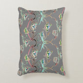 Schmetterlinge Verzierungen Grau  アクセントクッション (正面(垂直))