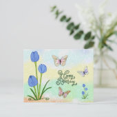 Schmetterlinge Vintag Postkarte ポストカード (スタンド正面)