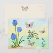 Schmetterlinge Vintag Postkarte ポストカード (正面/裏面)