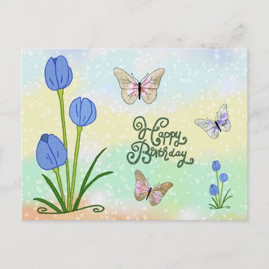 Schmetterlinge Vintag Postkarte ポストカード (正面)