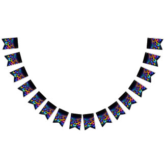 Schmetterlings wimpl in Neonfarben バンティングフラッグ