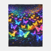 Schmetterlingsdecke mit neonfarben フリースブランケット (正面)