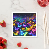 Schmetterlingsservietten im Neonlook スタンダードカクテルナプキン (インサイチュ)