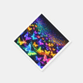 Schmetterlingsservietten im Neonlook スタンダードカクテルナプキン (角)