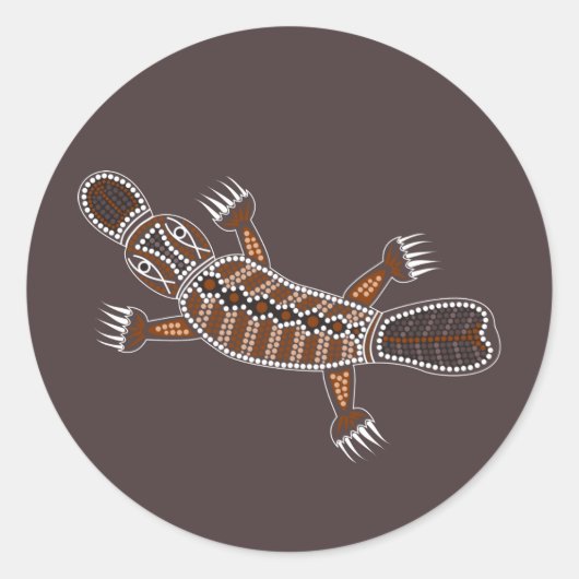 Schnabeltier oder Platypus ラウンドシール (正面)