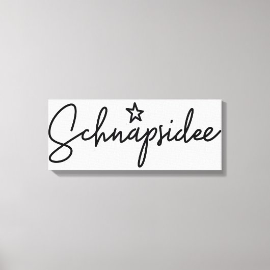 Schnapsidee、ドイツ語、ブーゼアイディア、ドイツ語 キャンバスプリント (正面)