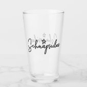 Schnapsidee、ドイツ語、ブーゼアイディア、ドイツ語 タンブラーグラス (正面)