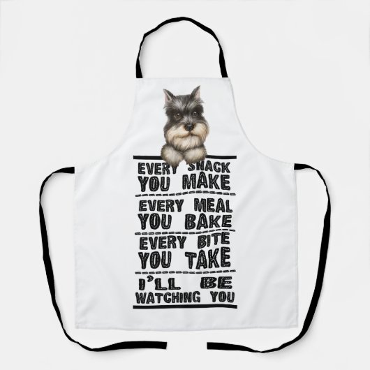 Schnauzerあなたがエプロンを作るすべてのスナック エプロン (正面)