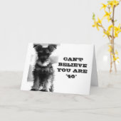 SCHNAUZERは、あなたが**40**誕生日 カード (黄色い花)