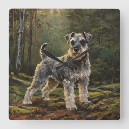 Schnauzer  スクエア壁時計