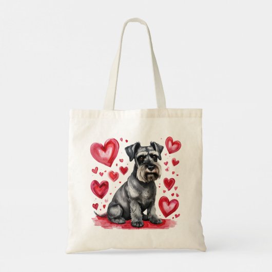 Schnauzer and Hearts Tote Bag トートバッグ (裏面)