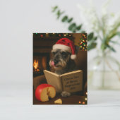 Schnauzer 'Cheese Tax' Christmas postcard ポストカード (スタンド正面)