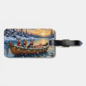 Schnauzer Christmas Boat Holiday ラゲッジタグ (裏面横)
