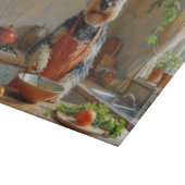 Schnauzer Cooking in Kitchen カッティングボード (角)
