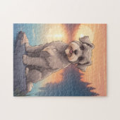 Schnauzer dog ジグソーパズル (横)