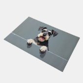 Schnauzer Dog Doormat Art ドアマット (アングル)