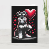 Schnauzer Dog Valentine's Day Dog Owner Valentine  カード (正面)