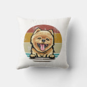 Schnauzer Dog Witch Hat Halloween Pumpkin Gift クッション (裏面)