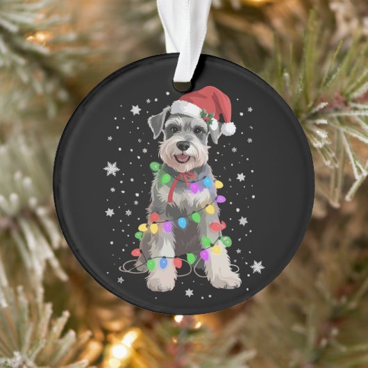 Schnauzer Dogs Tree Christmas Xmas Pet Animal Dog オーナメント (ツリー)