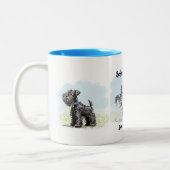 Schnauzer Gang Funny Coffee Mug ツートーンマグカップ (左)