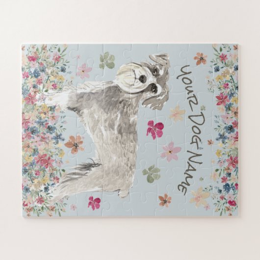 Schnauzer German Dog ジグソーパズル (横)