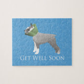 Schnauzer Get Well Soon Design ジグソーパズル (横)