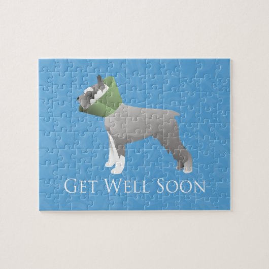 Schnauzer Get Well Soon Design ジグソーパズル (横)