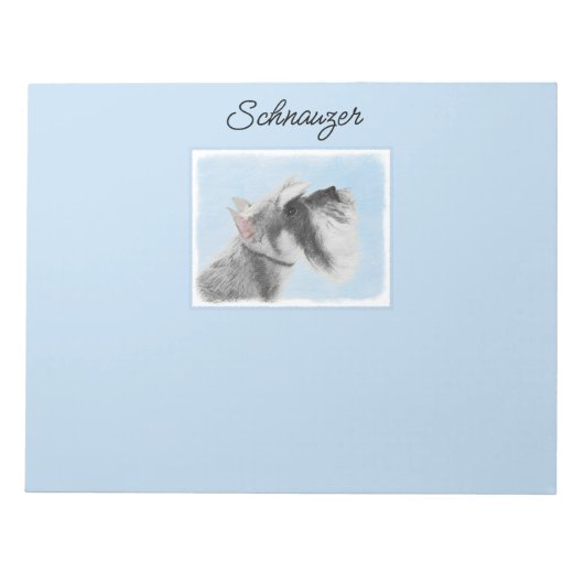 Schnauzer (Giant, Standard) Painting - Dog Art No ノートパッド (正面)