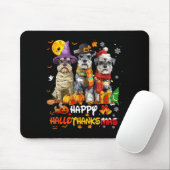 Schnauzer Happy Hallothanksmas Dog Lover Christmas マウスパッド (マウス)