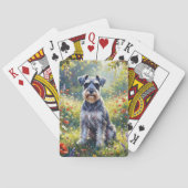 Schnauzer in Wildflower Meadow トランプ (裏面)