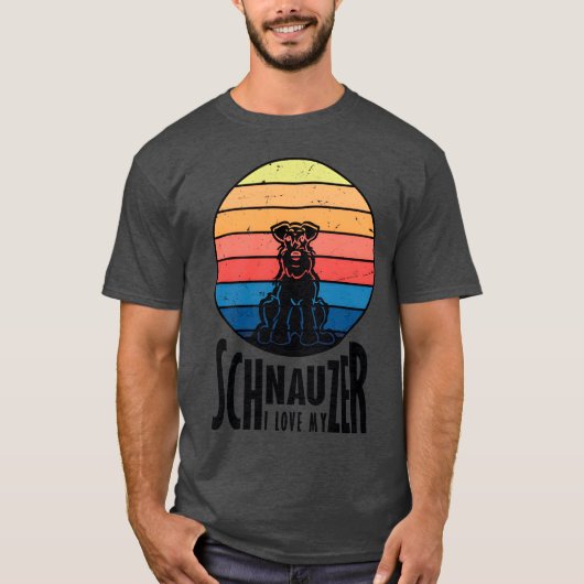 Schnauzer Love boy Tシャツ (正面)