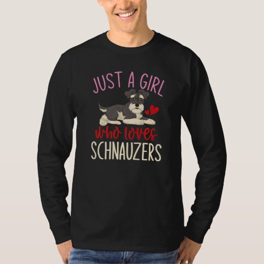 Schnauzer Lover Girls Dog Owner Pet Lover Women Sc Tシャツ (正面)