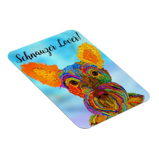 Schnauzer Magnet 3"x4" マグネット (右側)