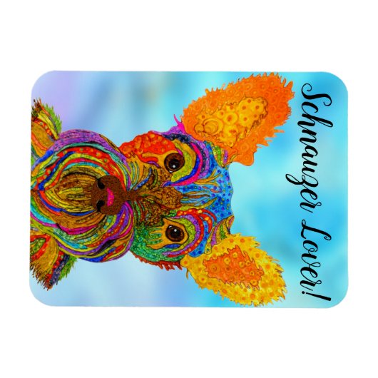 Schnauzer Magnet 3"x4" マグネット (横)